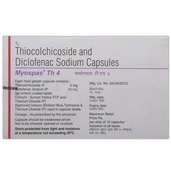 myospas th 4mg tablet 10's